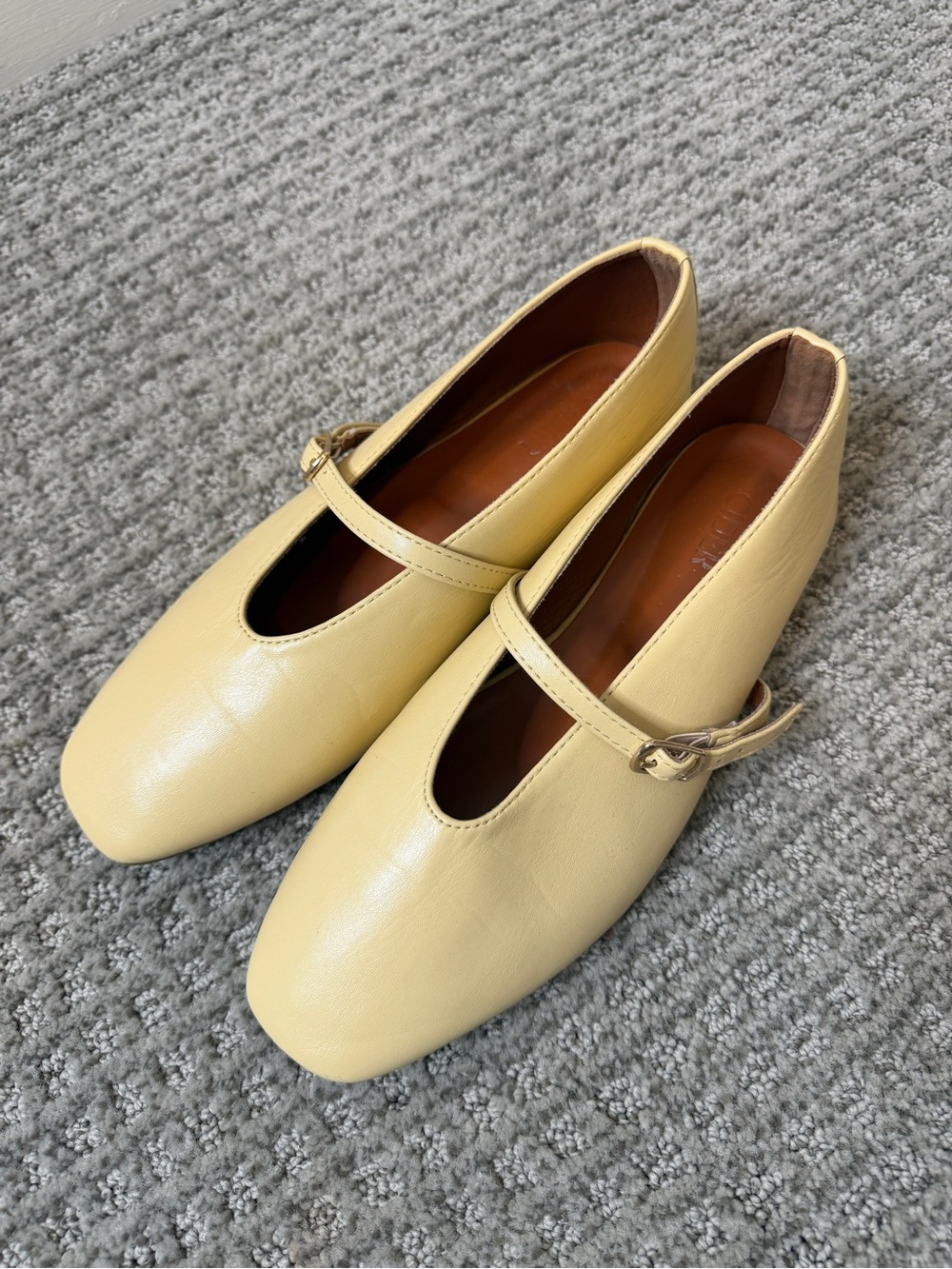 Cider Women's light yellow Mary Jane Flats size 7 - Picture 5 of 6